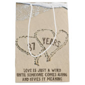 37e Jubileum doorsnede Gemiddelde Gift Bag Medium Cadeauzakje (Voorkant)