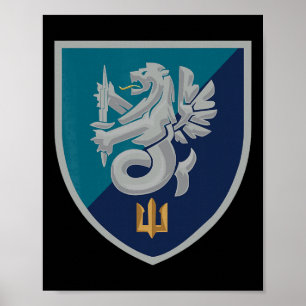 37e Mariniersbrigade (Oekraine) Oekraïense Mi Poster