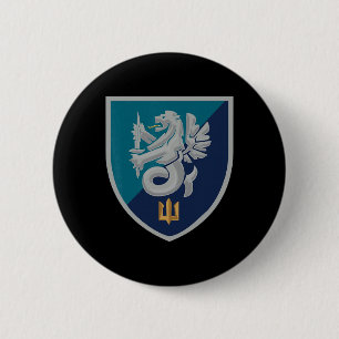 37e Mariniersbrigade (Oekraine) Oekraïense Mi Ronde Button 5,7 Cm