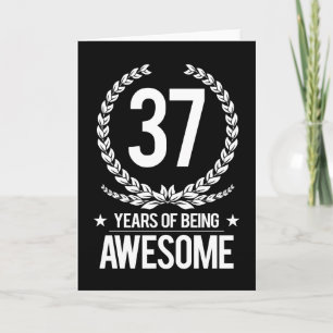 37e verjaardag (37 jaar Geweldige) Kaart