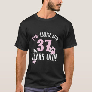 37e verjaardag 37 jaar oud kat moeder kat liefhebb t-shirt