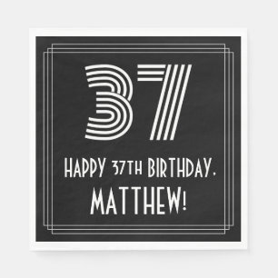 37e verjaardag: Art Deco Geïnspireerde look "37" + Servet