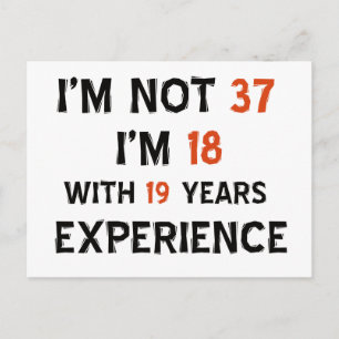 37e verjaardag design briefkaart