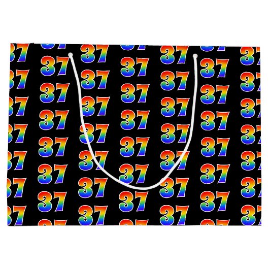 37e verjaardag: Fun Rainbow Event Nummer 37 Patroo Groot Cadeauzakje (Achterkant)