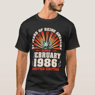 37e verjaardag gitarist Music 19 februari T-shirt
