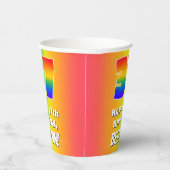 37e verjaardag: kleurrijk, vun regenboogpatroon #  papieren bekers (Rechts)