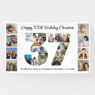 37e verpartij Foto Collage nummer 37 Spandoek