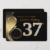 37ème, Invitation Anniversaire, Numéro Diamant, Ph (Devant / Derrière)