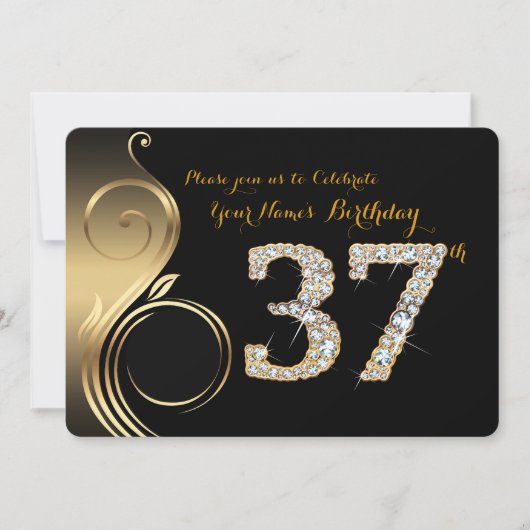 37ème, Invitation Anniversaire, Numéro Diamant, Ph (Devant)