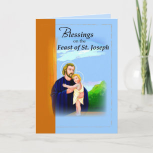 3820 zegen St. Joseph Feast Blue Kaart