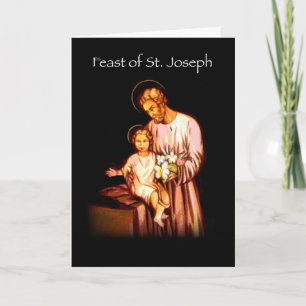 3821 feest van St. Joseph Black Kaart