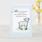 3833 Gefeliciteerd Baby Boy Lamb Kaart (Gele Bloem)