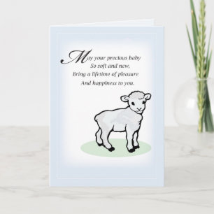 3833 Gefeliciteerd Baby Boy Lamb Kaart