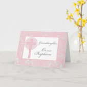 3880 Baptism kleindochter Roze kant Kaart (Gele Bloem)