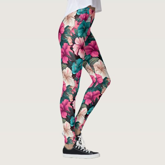 #38 Bloemen patroon Leggings (Rechts)