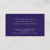 38 Carte de visite moderne de couleur prune (Dos)