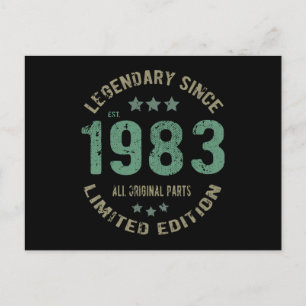 38 jaar oude dag 1983 Legend sinds 38 september 20 Briefkaart