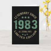 38 jaar oude dag 1983 legend sinds 38e verjaardag kaart (Gele Bloem)