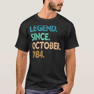 38 jaar oude leggende sinds oktober 1984 38e geboo t-shirt