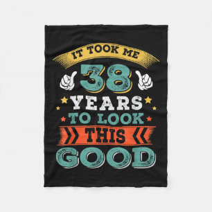 38 Jaar Oude Verjaardag Quote Graphics Grafisch Gr Fleece Deken