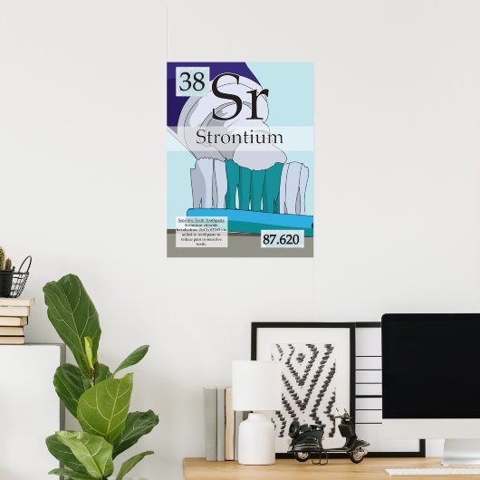 38. Strontium (Sr) Tableau périodique des éléments (Bureau à domicile)