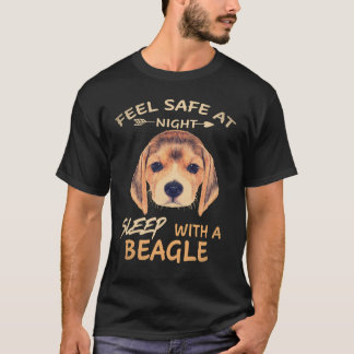 38 Voel je veilig 's nachts Slaap met een beagle T-shirt