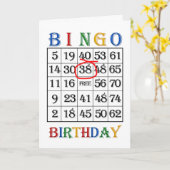 38e anniversaire Carte de Bingo (Fleur jaune)