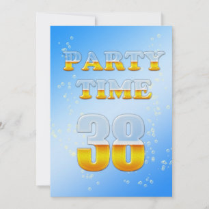 38e anniversaire invitation à la fête avec bière