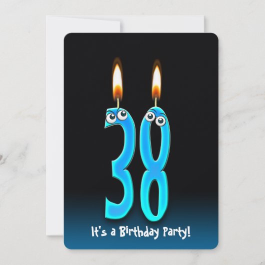 38e anniversaire Invitation de fête (Devant)