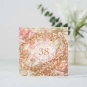 38e anniversaire invitation de fête avec perles (Debout devant)