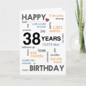 38e carte d'anniversaire (Devant)