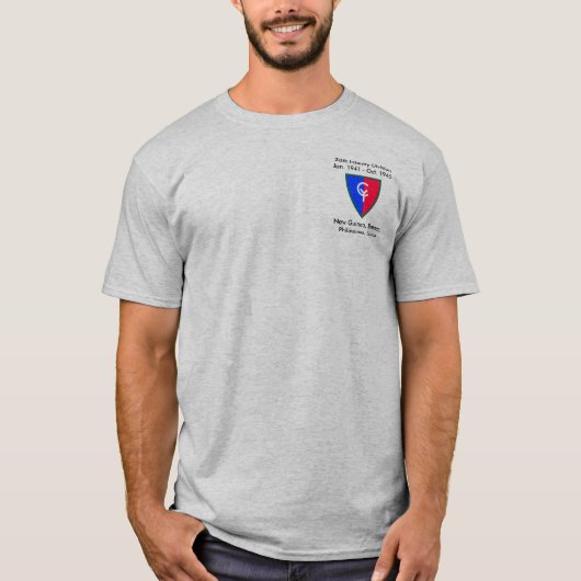 38e Cyclone Division WWII T-shirt (Voorkant)