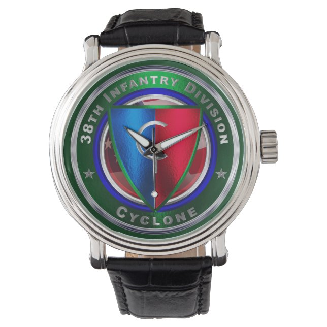 38e infanteriedivisie "Cyclone" Horloge (Voorkant)