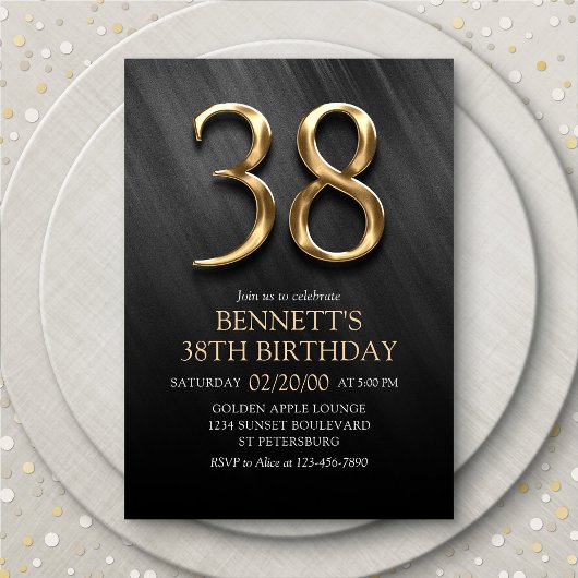 38e Invitation d'anniversaire