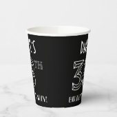 38e verjaardag: Art Deco Style + aangepaste naam Papieren Bekers (Links)