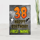 38e verjaardag: Eerie Halloween Theme + Aangepaste Kaart (Voorkant)