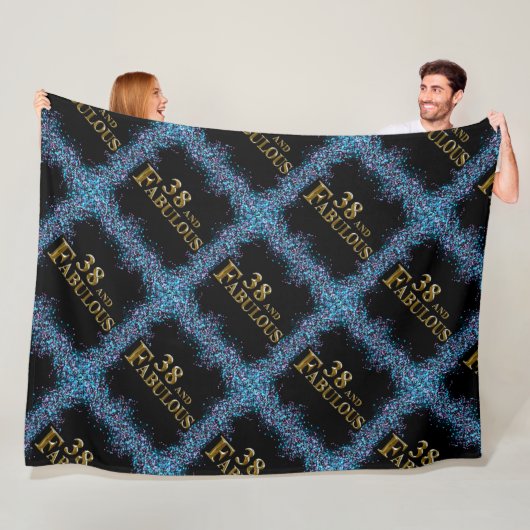 38e verjaardag fleece deken (In situ)