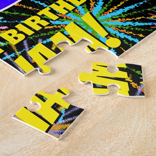 38e verjaardag: Fun, kleurrijk gevuurwerk Legpuzzel (Zijkant)