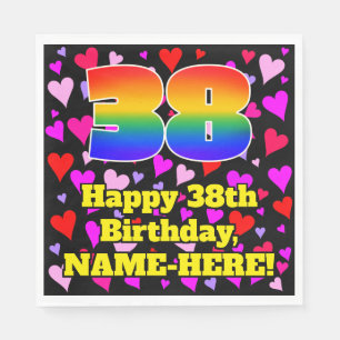 38e verjaardag: Heatten, regenboognr. 38 Servet