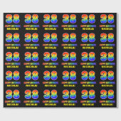 38e verjaardag: Vet, Vun, eenvoudig, regenboog 38 Cadeaupapier (Vlak)