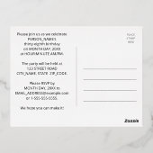 38e verjaardagsfeest: Kijk op bold, kleurrijk vuur Folie Uitnodiging Briefkaart (Achterkant)