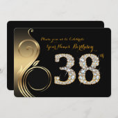 38ème, Invitation Anniversaire, Numéro Diamant, Ph (Devant / Derrière)