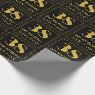 38ste verjaardag ~ Art Deco geïnspireerde uitstral Cadeaupapier