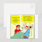 397 de cartoon van het het koekjescoma van de feestdagenkaart (Voorkant / Achterkant)