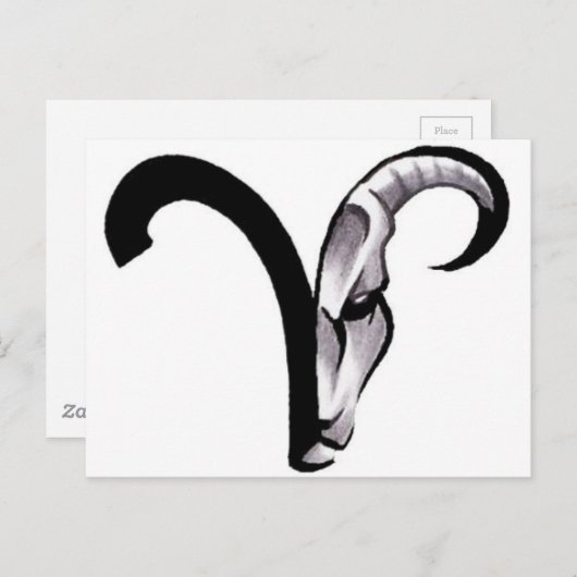 398ed2e311876f65315abc50c5e40934—aries-ram-tattoo briefkaart (Voorkant / Achterkant)