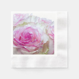 3998-Roze & Witte bruiloft Rozen Servet