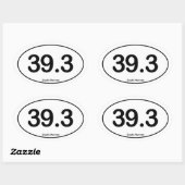 39.3 Coureur de caniveau - Autocollant ovale (Feuille)