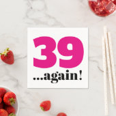 39 alweer roze verjaardagsfeest servetten (Insitu)