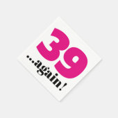 39 alweer roze verjaardagsfeest servetten (Hoek)