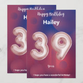 39 ans Bonne carte d'anniversaire (Devant / Derrière)